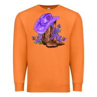 Carrot purple cowgirl  and roses Premium Sweatshirt - AdoDesignShop