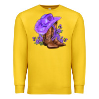 Lemon purple cowgirl  and roses Premium Sweatshirt - AdoDesignShop