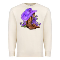 Sandshell purple cowgirl  and roses Premium Sweatshirt - AdoDesignShop