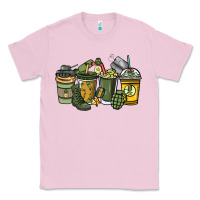 Bubblegum Pink Army coffee cups 4th of july Classic Tee - HowdyJamesFarm