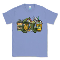 Colony Blue Army coffee cups 4th of july Classic Tee - HowdyJamesFarm