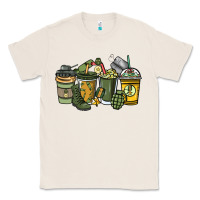 Natural Army coffee cups 4th of july Classic Tee - HowdyJamesFarm