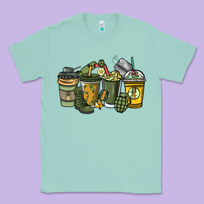 Army Coffee Cups 4th Of July Classic Tee Designed By Howdyjamesfarm