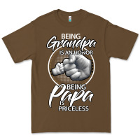 Cacao being grandpa is an honor being papa is priceless, gift dad Premium Tee - longCreatives
