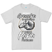 Dove Grey being grandpa is an honor being papa is priceless, gift dad Premium Tee - longCreatives