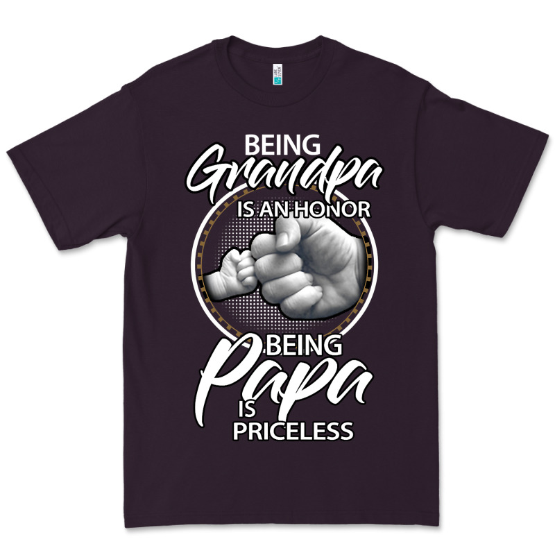 Being Grandpa Is An Honor Being Papa Is Priceless, Gift Dad Premium Tee by longCreatives | Teevron