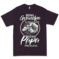 Plum being grandpa is an honor being papa is priceless, gift dad Premium Tee - longCreatives
