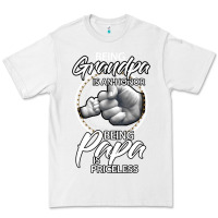 White being grandpa is an honor being papa is priceless, gift dad Premium Tee - longCreatives