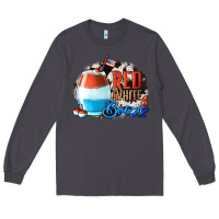 Smoke Red White  Booze With Cowhide Background Long Sleeve Tee - Jasminsmagicworld