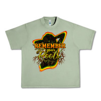Oil Green Remember your roots Urban Heavy Tee - HowdyJamesFarm