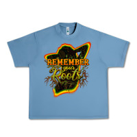 Pebble Blue Remember your roots Urban Heavy Tee - HowdyJamesFarm