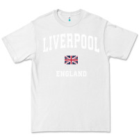 White Liverpool England Vintage Athletic Sports Design Premium Tee - longCreatives