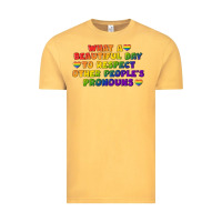 Vintage Mustard What a beautiful day to respect other people's Vintage Tee - CowGirlArtShop