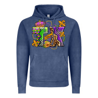 Vintage Denim texas mardi gras olivia Vintage Hoodie - OliviaCreatesArt