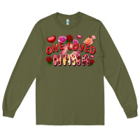 Army Green One loved nana Valentine's Day Long Sleeve Tee - FaDigitalArtStudio