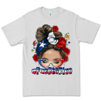 Dove Grey Puerto Rico messy bun Premium Tee - NancyCooperArtShop