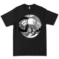 Black M.C. Escher Spherical Self Portrait Premium Tee - longCreatives