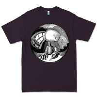 Plum M.C. Escher Spherical Self Portrait Premium Tee - longCreatives