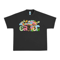 Pigment Black Happy Easter Easter Day Urban Heavy Tee - CowGirlArtShop