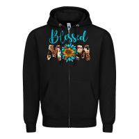 Black blessed mom Zipper Hoodie - Artiststas