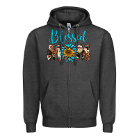 Charcoal Heather blessed mom Zipper Hoodie - Artiststas