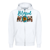 White blessed mom Zipper Hoodie - Artiststas