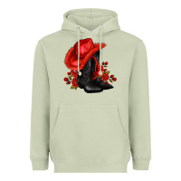 Matcha valentines day cowboy boots red  and roses Heavyweight Hoodie - AdoDesignShop