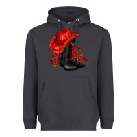 Smoke valentines day cowboy boots red  and roses Heavyweight Hoodie - AdoDesignShop