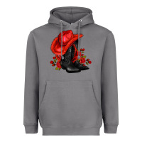Storm valentines day cowboy boots red  and roses Heavyweight Hoodie - AdoDesignShop