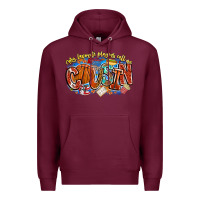 Burgundy my favorite players call me cousin basketball Premium Hoodie - CowhideDigitalArt