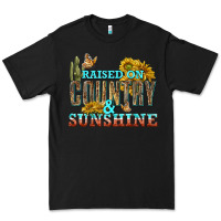 Black Raised on Country and Sunshine Premium Tee - texasbilliewilder