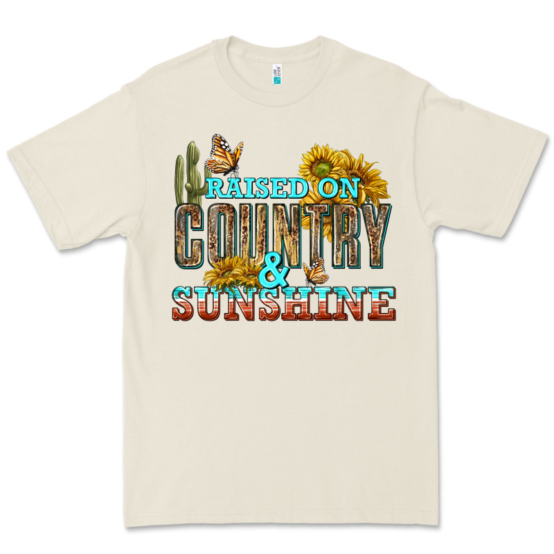 Raised On Country And Sunshine Premium Tee by texasbilliewilder | Teevron