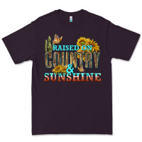 Plum Raised on Country and Sunshine Premium Tee - texasbilliewilder