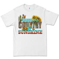 White Raised on Country and Sunshine Premium Tee - texasbilliewilder