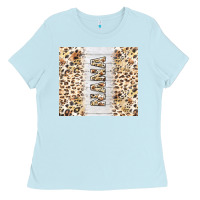 Baby Blue mother's day nana leopard tumbler tbs Ladies Tee - TumblerDesignByShophia