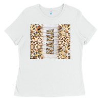 White mother's day nana leopard tumbler tbs Ladies Tee - TumblerDesignByShophia