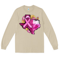 Mushroom Texas Cancer Awareness map Long Sleeve Tee - FaDigitalArtStudio