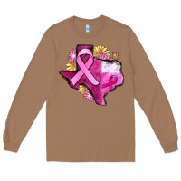 Toasted Coconut Texas Cancer Awareness map Long Sleeve Tee - FaDigitalArtStudio