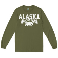 Army Green Alaska Mountains Forest Hunting Usa Long Sleeve Tee - longCreatives