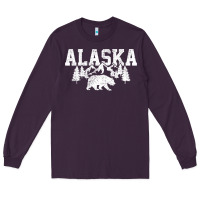 Plum Alaska Mountains Forest Hunting Usa Long Sleeve Tee - longCreatives