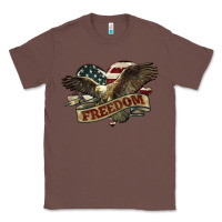 Chestnut Freedom America Eagle 4th of july Classic Tee - HowdyJamesFarm