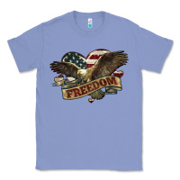 Colony Blue Freedom America Eagle 4th of july Classic Tee - HowdyJamesFarm