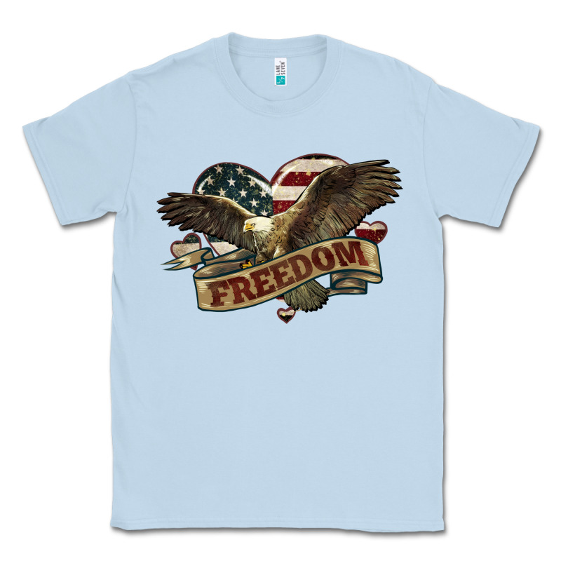 Freedom America Eagle 4th Of July Classic Tee by HowdyJamesFarm | Teevron