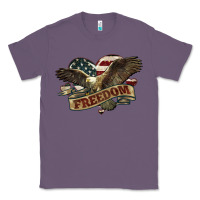 Lavender Freedom America Eagle 4th of july Classic Tee - HowdyJamesFarm