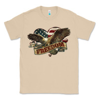 Mushroom Freedom America Eagle 4th of july Classic Tee - HowdyJamesFarm