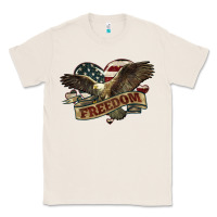 Natural Freedom America Eagle 4th of july Classic Tee - HowdyJamesFarm