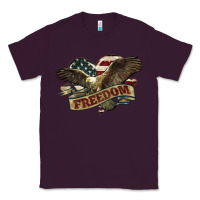 Plum Freedom America Eagle 4th of july Classic Tee - HowdyJamesFarm