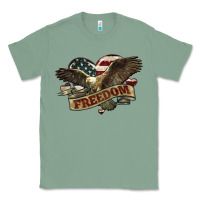 Sage Freedom America Eagle 4th of july Classic Tee - HowdyJamesFarm