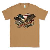 Toasted Coconut Freedom America Eagle 4th of july Classic Tee - HowdyJamesFarm