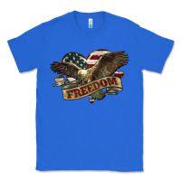 True Royal Freedom America Eagle 4th of july Classic Tee - HowdyJamesFarm